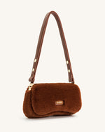 Sac à épaule en fausse fourrure Joy - Caramel