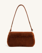 Sac à épaule en fausse fourrure Joy - Caramel
