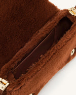 Sac à épaule en fausse fourrure Joy - Caramel