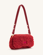 Sac à épaule en fausse fourrure Joy - Magenta