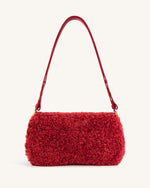 Sac à épaule en fausse fourrure Joy - Magenta