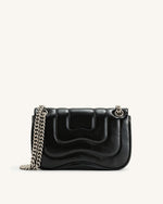 Tina Sac Bandoulière Matelassé avec Chaîne - Noir