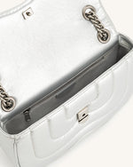 Tina Sac Bandoulière Matelassé Métallique - Argent