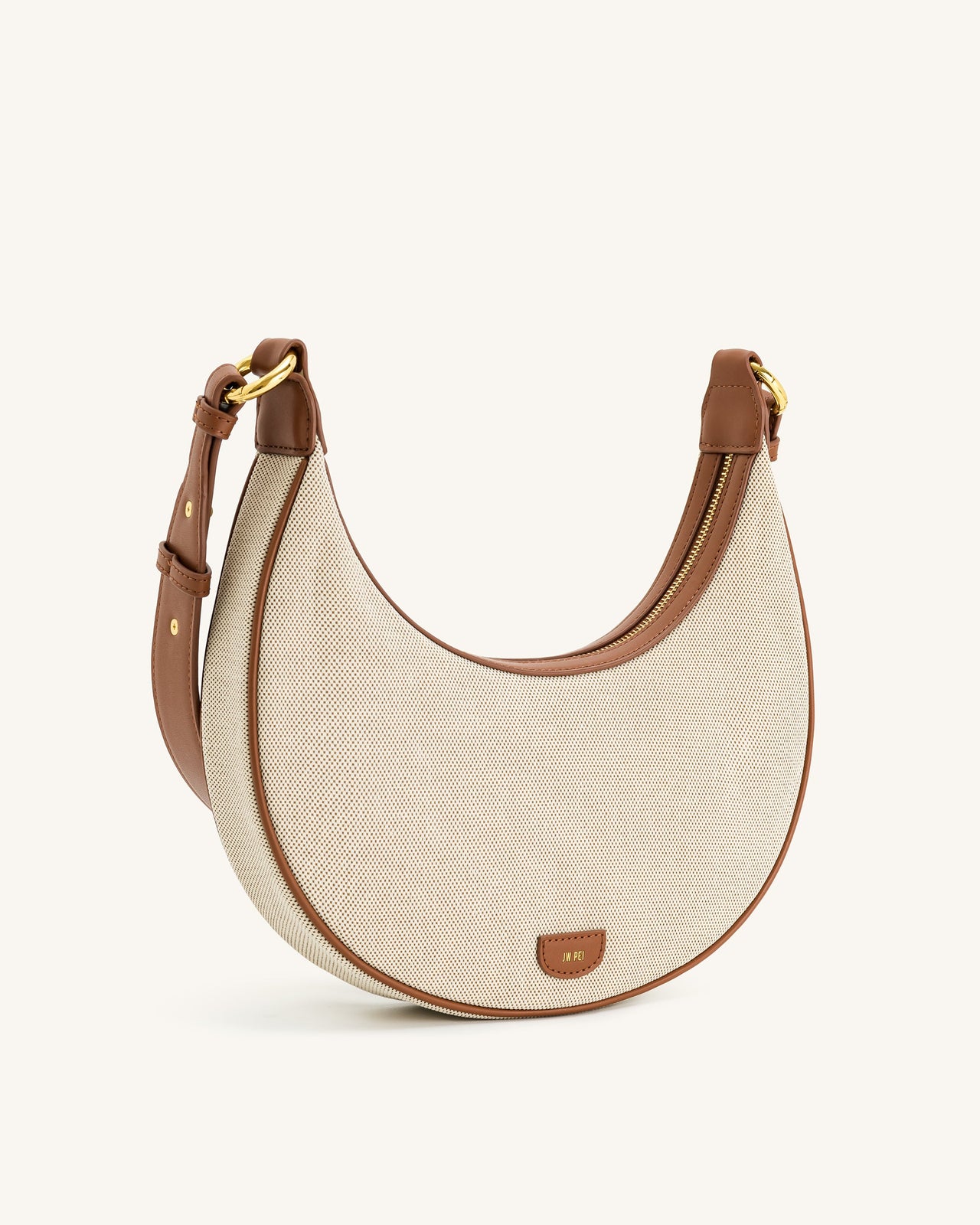 Sac bandoulière Carly en toile - Beige