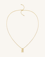 Collier Pendentif Petit Arc Romain - Plaqué Or 18ct & Zircon Blanc