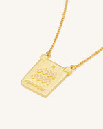 Collier avec Pendentif Zodiac - Plaqué Or 18ct