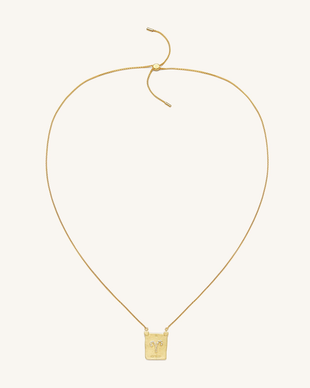 Collier avec Pendentif Zodiac - Plaqué Or 18ct