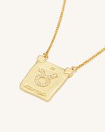 Collier avec Pendentif Zodiac - Plaqué Or 18ct