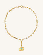 Collier Cosmos Rond - Plaqué Or 18ct & Zircon Multicolore