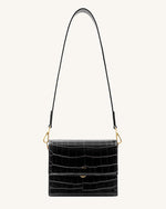 Sac Mini Flap - Noir Effet Croco