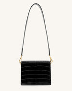 Sac Mini Flap - Noir Effet Croco