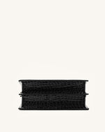 Sac Mini Flap - Noir Effet Croco