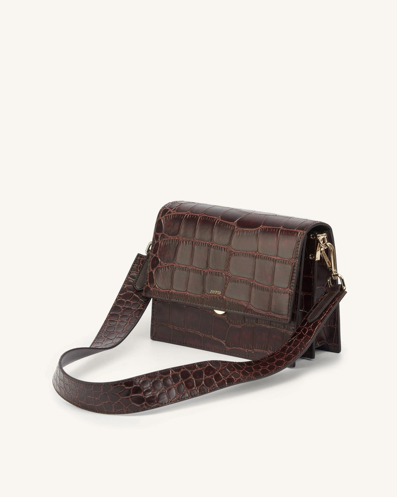 Sac Mini Flap- Marron Effet Croco